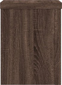 vidaXL Βάσεις Φυτών 2 Τεμ. Καφέ Δρυς 15x15x20 εκ. Επεξεργασμένο Ξύλο