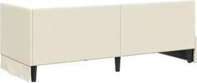 vidaXL Κρεβάτι Γωνίας Κρεμ 80 x 200 cm Βελούδο