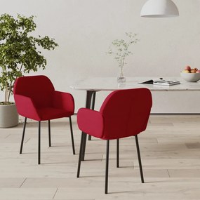 vidaXL Καρέκλες Τραπεζαρίας 2 τεμ. Μπορντό Βελούδινες