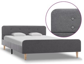 vidaXL Πλαίσιο Κρεβατιού Ανοιχτό Γκρι 120 x 200 εκ. Υφασμάτινο