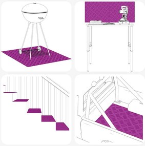 vidaXL Σκαλοπάτι Ορθογώνιος 2 pcs Ασημί 70 x 40 cm Αλουμίνιο
