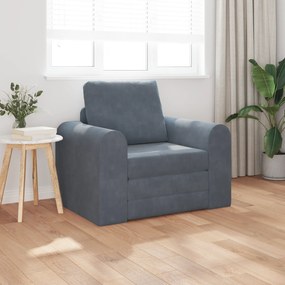 vidaXL Καναπές Κρεβάτι 2 σε 1 Σκούρο Γκρι 98x71x83 εκ. Βελούδο
