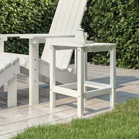 vidaXL Τραπέζι Κήπου Adirondack Λευκό 38 x 38 x 46 εκ. από HDPE