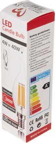 ΛΑΜΠΤΗΡΑΣ HM4047.01 ΣΤΥΛ ΦΛΟΓΑ LED FILAMENT 6W E14 3000K ΔΙΑΦΑΝΟ DIMMABLE