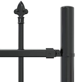 vidaXL Φράχτης Κήπου Γκρι 240 x 165 εκ. Ατσάλι με Επικάλυψη Πούδρας