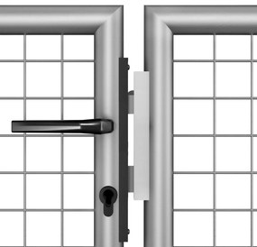 vidaXL Πόρτα Κήπου Ασημί 400x75 εκ. από Γαλβανισμένο Ατσάλι