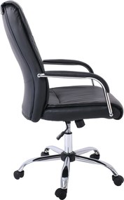 BF5100 Πολυθρόνα Διευθυντή Βάση Μέταλλο Χρώμιο - PU Μαύρο   1τμχ