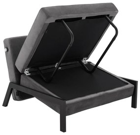 Πολυθρόνα - Κρεβάτι CONSTANCE C3078.11 Βελούδο Γκρί 95x92x66Υ εκ. 95x92x66 εκ.