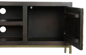Τηλεόραση DKD Home Decor 140 x 40 x 55 cm Μαύρο Μέταλλο ξύλο ακακίας