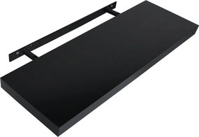 vidaXL Ράφια Τοίχου 2 τεμ. Μαύρα 100 x 20 x 3,8 εκ.