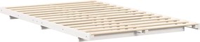 vidaXL Σκελετός Κρεβατιού Λευκό 140 x 190 cm Στερεά ξυλεία πεύκου