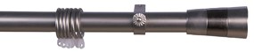 Κουρτινόξυλο Φ28mm Μονό Επεκτεινόμενο 140-240cm Με Άκρα Grace Chrome 998141