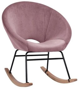 Πολυθρόνα Κουνιστή Paulina 76x86x76 HM8399.02 Apple Βελούδο Metal,Fabric,Wood