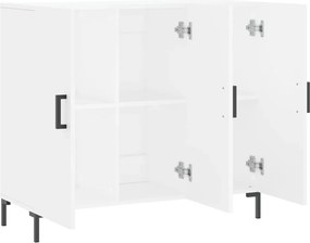 vidaXL Μπουφές Λευκός 90 x 34 x 80 εκ. από Επεξεργασμένο Ξύλο