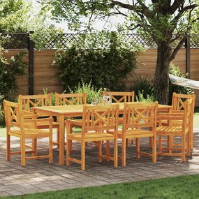 vidaXL Εξωτερικός πάγκος 8 pcs Φυσικό 56 x 55,5 x 90 εκ.