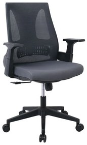 BF8760 Πολυθρόνα Γραφείου, Mesh Γκρι, Ύφασμα Γκρι 66x64x96/106cm ΕΟ609,2