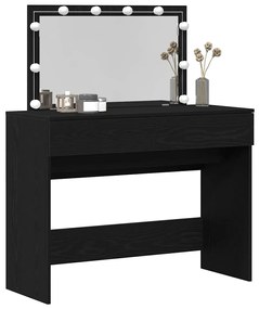 vidaXL Κομοδίνο Μαύρη δρυς 100 x 40 x 120 εκ. Επεξεργασμένο ξύλο