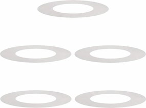 vidaXL κατάλληλο για επίπεδα δαχτυλίδια δέντρου 5 τμχ. Ασημί