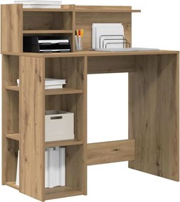 vidaXL Γραφείο Artisan Oak Επεξεργασμένο ξύλο 90 x 48 x 101,5 εκ.