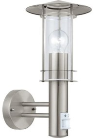 Απλίκα Lisio με αισθητήρα κίνησης inox με γυαλί Eglo-30185-Inox 30185