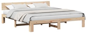 vidaXL Κρεβάτι  με Κεφαλάρι 180x200 εκ Μασίφ Ξύλο Πεύκου