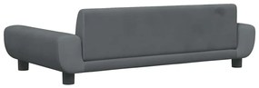 vidaXL Καναπές Παιδικός Σκούρο Γκρι 100 x 54 x 33 εκ. από Βελούδο