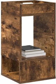 vidaXL End Table Καπνιστό Δρύς 30 x 30 x 56 εκ. Επεξεργασμένο ξύλο