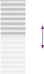 vidaXL Ζέβρα τυφλή Ανοιχτό Γκρι Πλάτος υφάσματος 75,9 εκ. Πολυεστέρας