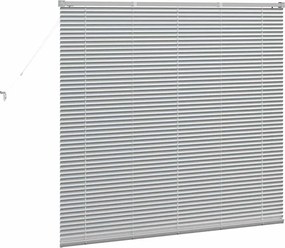 vidaXL Βενετσιάνικες Ρόδες Ασημί 130 x 145 εκ Αλουμίνιο