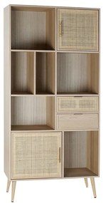 Ράφια Home ESPRIT Φυσικό Ξυλο παουλόβνια Ξύλο MDF 90 x 37 x 189 cm