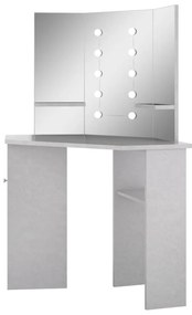 vidaXL Μπουντουάρ Γωνιακό με LED Γκρι Σκυροδ. 111 x 54 x 141,5 εκ.