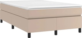vidaXL Κρεβάτι Boxspring με Στρώμα Καπουτσίνο 120x200εκ.από Συνθ.Δέρμα
