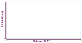 vidaXL Χαλί εξωτερικού χώρου Μαύρο και γκρι 250 x 500 cm PP