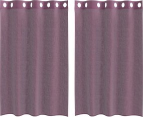 vidaXL Κουρτίνες Voile με ροδέλες 2 τεμάχια Μοβ 140x175 εκ.