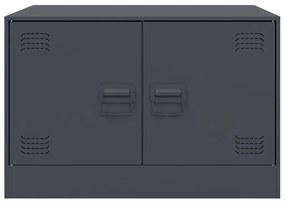 Τραπέζι Κήπου Ανθρακί 67x50x44 εκ. Ατσάλινο - Ανθρακί