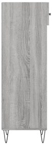vidaXL Παπουτσοθήκη Γκρι Sonoma 30x35x105 εκ. από Επεξεργασμένο Ξύλο