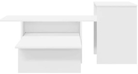 vidaXL Τραπέζι κονσόλας Λευκό 80 x 50 x 225 εκ Επεξεργασμένο ξύλο