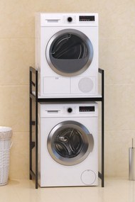 Ντουλάπι Πλυντηρίου Λευκό / Μαύρο CLICETO 70x60x116