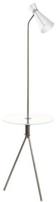 Φωτιστικό Δαπέδου Led 97772 White Policara Eglo Metal, Fabric