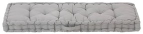 vidaXL Μαξιλάρα Δαπέδου / Παλέτας Γκρι 120 x 40 x 7 εκ. Βαμβακερή