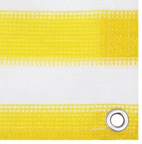 vidaXL Διαχωριστικό Βεράντας Κίτρινο / Λευκό 90 x 300 εκ. από HDPE