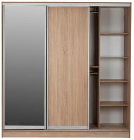 ΝΤΟΥΛΑΠΑ 3ΦΥΛΛΗ ΣΥΡΟΜΕΝΗ ΜΕ ΚΑΘΡΕΠΤΗ SONAMA OAK HM2435  200X60X210Υεκ