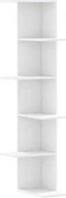vidaXL Γωνιακή Ραφιέρα Τοίχου Λευκή 36,5x36,5x140 εκ. Επεξ. Ξύλο