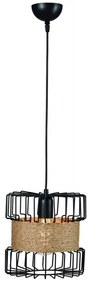 Arkolight Μοντέρνο Φωτιστικό Κρεμαστό Φ28xY120cm Μαύρο-Φυσικό 167-3/28