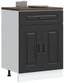 vidaXL ντουλάπι βάσης κουζίνας Kalmar Μαύρο από Επεξεργασμένο Ξύλο