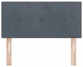 vidaXL Κεφαλάρι με φώτα λωρίδας LED με κεφαλάρι Γκρι 100 cm Βελούδο