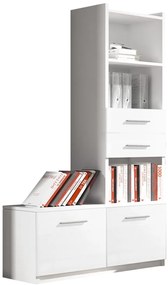 Βιβλιοθήκη Raj 1-Leuko - 85.00Χ53.00Χ193.00cm