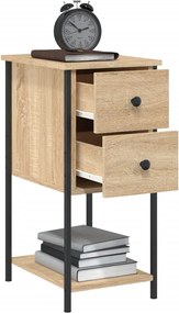 vidaXL Κομοδίνα 2 Τεμ. Sonoma Δρυς 32x42x70 εκ. από Επεξεργασμένο Ξύλο