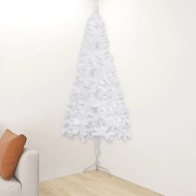vidaXL Χριστουγεννιάτικο Δέντρο Τεχνητό Γωνιακό Λευκό 240 εκ. από PVC