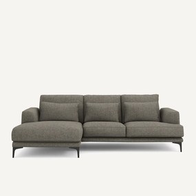 Γωνιακός αριστερός καναπές με τουίντ ταπετσαρία, Marsile